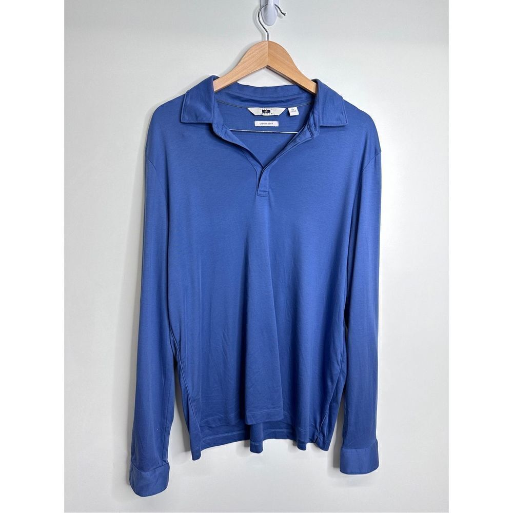 Joseph Abboud Shirt Mens Liquid Soft‎ Long Sleeve Blue Size XL